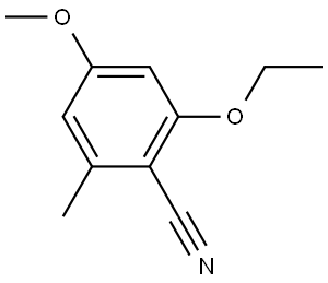 2-Ethoxy-4-methoxy-6-methylbenzonitrile Struktur