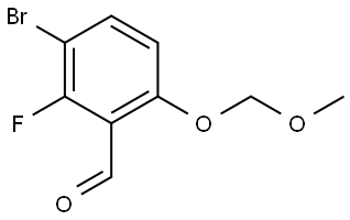 3-bromo-2-fluoro-6-(methoxymethoxy)benzaldehyde Structure