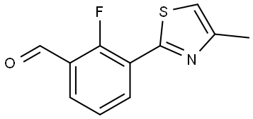 2-fluoro-3-(4-methylthiazol-2-yl)benzaldehyde 结构式