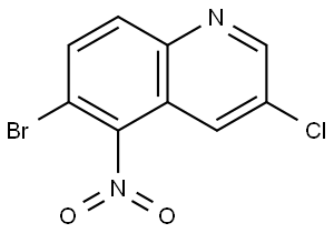 Quinoline, 6-bromo-3-chloro-5-nitro- 结构式