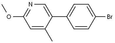 5-(4-Bromophenyl)-2-methoxy-4-methylpyridine 结构式