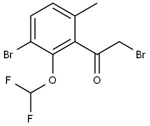 2-Bromo-1-[3-bromo-2-(difluoromethoxy)-6-methylphenyl]ethanone,2168671-37-0,结构式