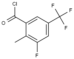 3-Fluoro-2-methyl-5-(trifluoromethyl)benzoyl chloride 结构式
