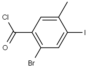 2-Bromo-4-iodo-5-methylbenzoyl chloride Structure