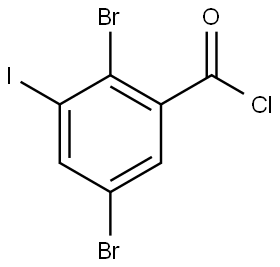 2,5-Dibromo-3-iodobenzoyl chloride Structure