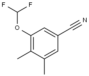 3-(Difluoromethoxy)-4,5-dimethylbenzonitrile 结构式