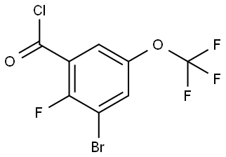 3-Bromo-2-fluoro-5-(trifluoromethoxy)benzoyl chloride 结构式