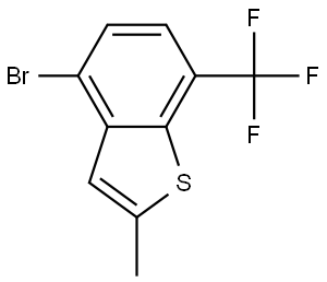 4-bromo-2-methyl-7-(trifluoromethyl)benzo[b]thiophene 结构式