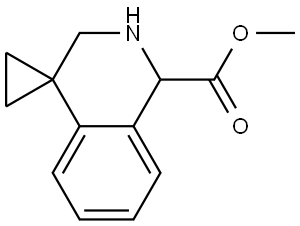 Spiro[cyclopropane-1,4′(1′H)-isoquinoline]-1′-carboxylic acid, 2′,3′-dihydro-, methyl ester Structure