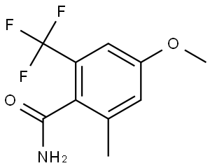 4-Methoxy-2-methyl-6-(trifluoromethyl)benzamide,2169134-97-6,结构式