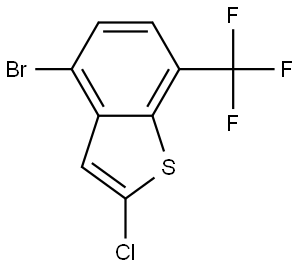 4-bromo-2-chloro-7-(trifluoromethyl)benzo[b]thiophene 结构式