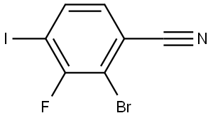 2-Bromo-3-fluoro-4-iodobenzonitrile,2169194-03-8,结构式