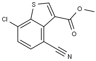 Benzo[b]thiophene-3-carboxylic acid, 7-chloro-4-cyano-, methyl ester Structure