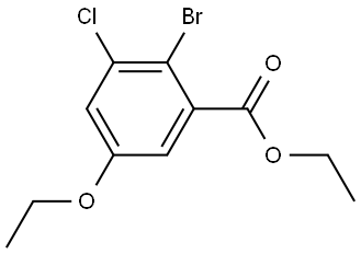 Ethyl 2-bromo-3-chloro-5-ethoxybenzoate Struktur
