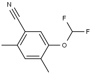 5-(Difluoromethoxy)-2,4-dimethylbenzonitrile,2169411-77-0,结构式