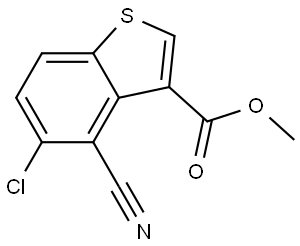 5-氯-4-氰基苯并[B]噻吩-3-甲酸甲酯, 2169427-52-3, 结构式