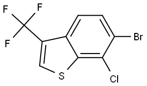 6-bromo-7-chloro-3-(trifluoromethyl)benzo[b]thiophene Structure