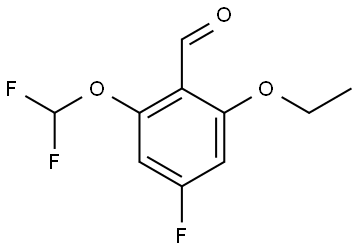 2-(Difluoromethoxy)-6-ethoxy-4-fluorobenzaldehyde 结构式