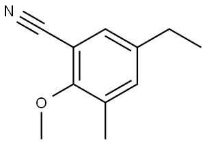 5-Ethyl-2-methoxy-3-methylbenzonitrile Structure