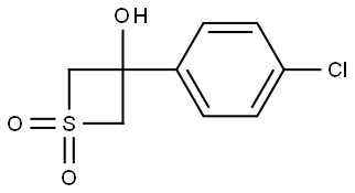 3-Thietanol, 3-(4-chlorophenyl)-, 1,1-dioxide Struktur