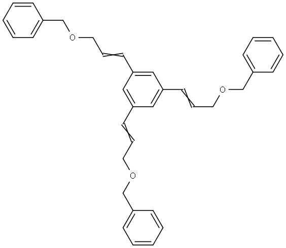 1,3,5-tris(3-(benzyloxy)prop-1-en-1-yl)benzene Struktur