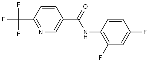 N-(2,4-Difluorophenyl)-6-(trifluoromethyl)-3-pyridinecarboxamide 结构式