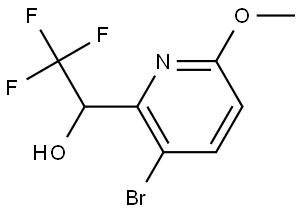 3-Bromo-6-methoxy-α-(trifluoromethyl)-2-pyridinemethanol,2181834-76-2,结构式