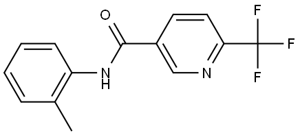 N-(2-Methylphenyl)-6-(trifluoromethyl)-3-pyridinecarboxamide 结构式