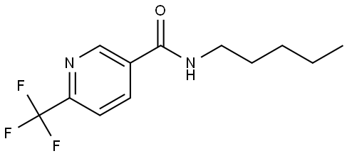 N-Pentyl-6-(trifluoromethyl)-3-pyridinecarboxamide 结构式