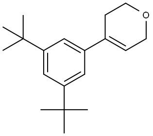 4-[3,5-Bis(1,1-dimethylethyl)phenyl]-3,6-dihydro-2H-pyran 结构式