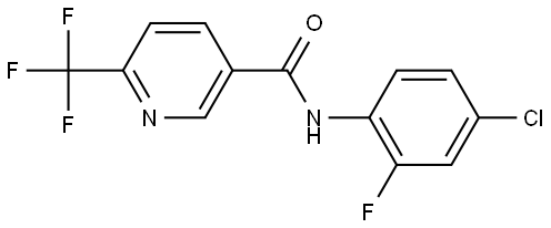 N-(4-Chloro-2-fluorophenyl)-6-(trifluoromethyl)-3-pyridinecarboxamide,2192741-01-6,结构式