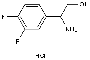 2-amino-2-(3,4-difluorophenyl)ethan-1-ol hydrochloride 化学構造式