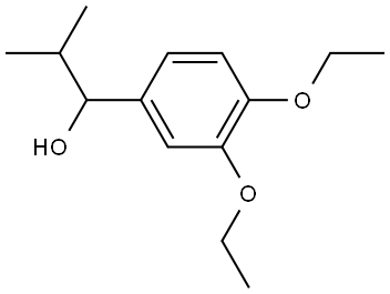 1-(3,4-diethoxyphenyl)-2-methylpropan-1-ol 结构式