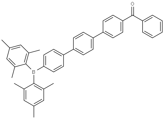 (4''-(dimesitylboraneyl)-[1,1':4',1''-terphenyl]-4-yl)(phenyl)methanone Struktur