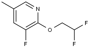 2-(2,2-Difluoroethoxy)-3-fluoro-5-methylpyridine 结构式
