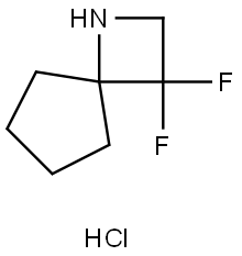 1-Azaspiro[3.4]octane, 3,3-difluoro-, hydrochloride (1:1) Struktur