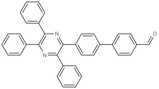 4'-(3,5,6-triphenylpyrazin-2-yl)-[1,1'-biphenyl]-4-carbaldehyde Structure