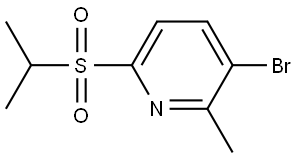 3-Bromo-2-methyl-6-[(1-methylethyl)sulfonyl]pyridine Struktur