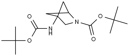 tert-butyl 4-((tert-butoxycarbonyl)amino)-2-azabicyclo[2.1.1]hexane-2-carboxylate Structure