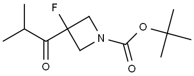 tert-Butyl 3-fluoro-3-isobutyrylazetidine-1-carboxylate Structure