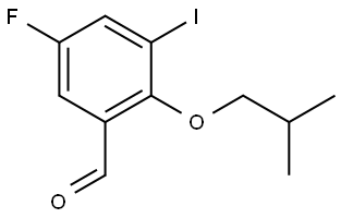 5-Fluoro-3-iodo-2-(2-methylpropoxy)benzaldehyde,2214053-03-7,结构式