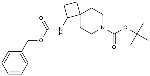 tert-butyl 1-(((benzyloxy)carbonyl)amino)-7-azaspiro[3.5]nonane-7-carboxylate 化学構造式