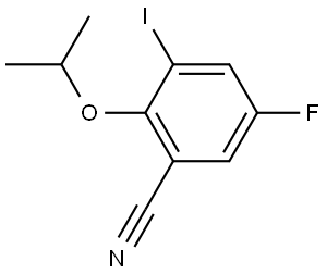 5-Fluoro-3-iodo-2-(1-methylethoxy)benzonitrile 结构式