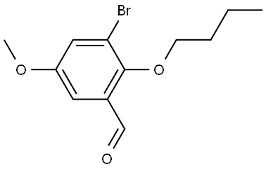 3-Bromo-2-butoxy-5-methoxybenzaldehyde,2215466-23-0,结构式