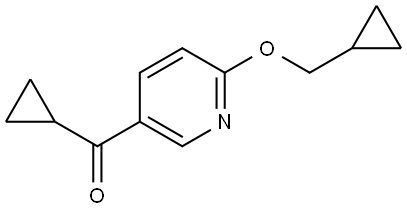 Cyclopropyl[6-(cyclopropylmethoxy)-3-pyridinyl]methanone 结构式