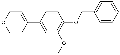 3,6-Dihydro-4-[3-methoxy-4-(phenylmethoxy)phenyl]-2H-pyran Structure