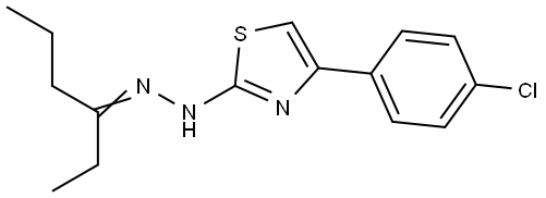 3-Hexanone, 2-[4-(4-chlorophenyl)-2-thiazolyl]hydrazone Structure