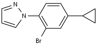 1-(2-Bromo-4-cyclopropylphenyl)-1H-pyrazole 结构式