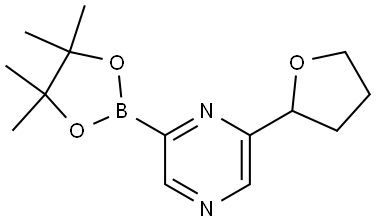 2-(tetrahydrofuran-2-yl)-6-(4,4,5,5-tetramethyl-1,3,2-dioxaborolan-2-yl)pyrazine Struktur