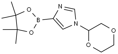 1-(1,4-dioxan-2-yl)-4-(4,4,5,5-tetramethyl-1,3,2-dioxaborolan-2-yl)-1H-imidazole Structure